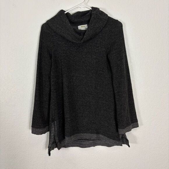 Maeve by Anthropologie Heathered Grey Oversized Turtleneck Pullover Sweater - Picture 1 of 3